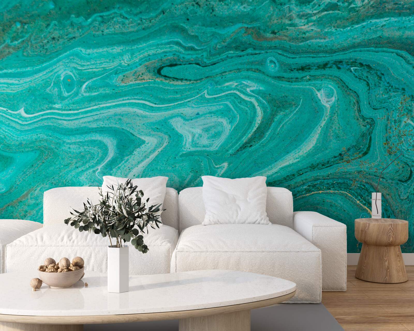 Fototapeta marmur w jasnozielonych odcieniach