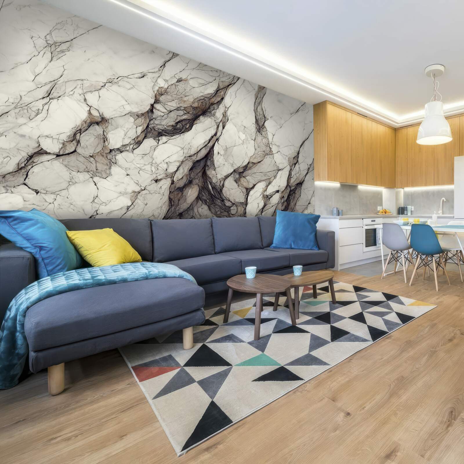 Fototapeta biały marmur z szarymi przekładkami