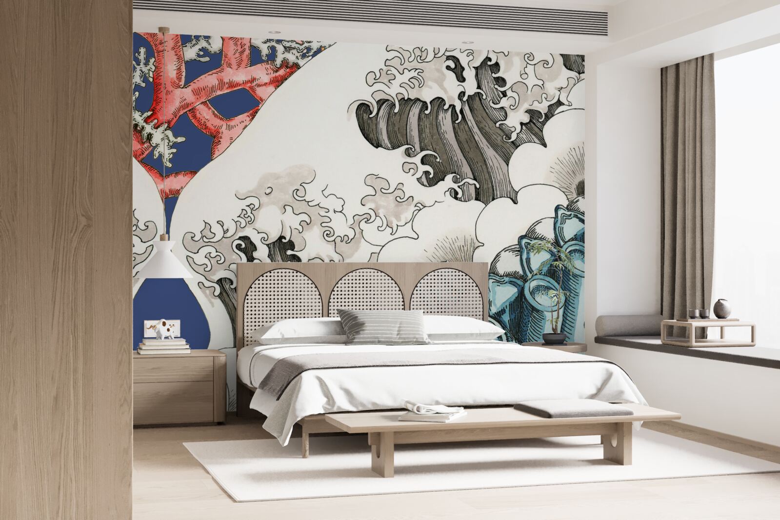 Fototapeta abstrakcja kamieni łączy się z falami