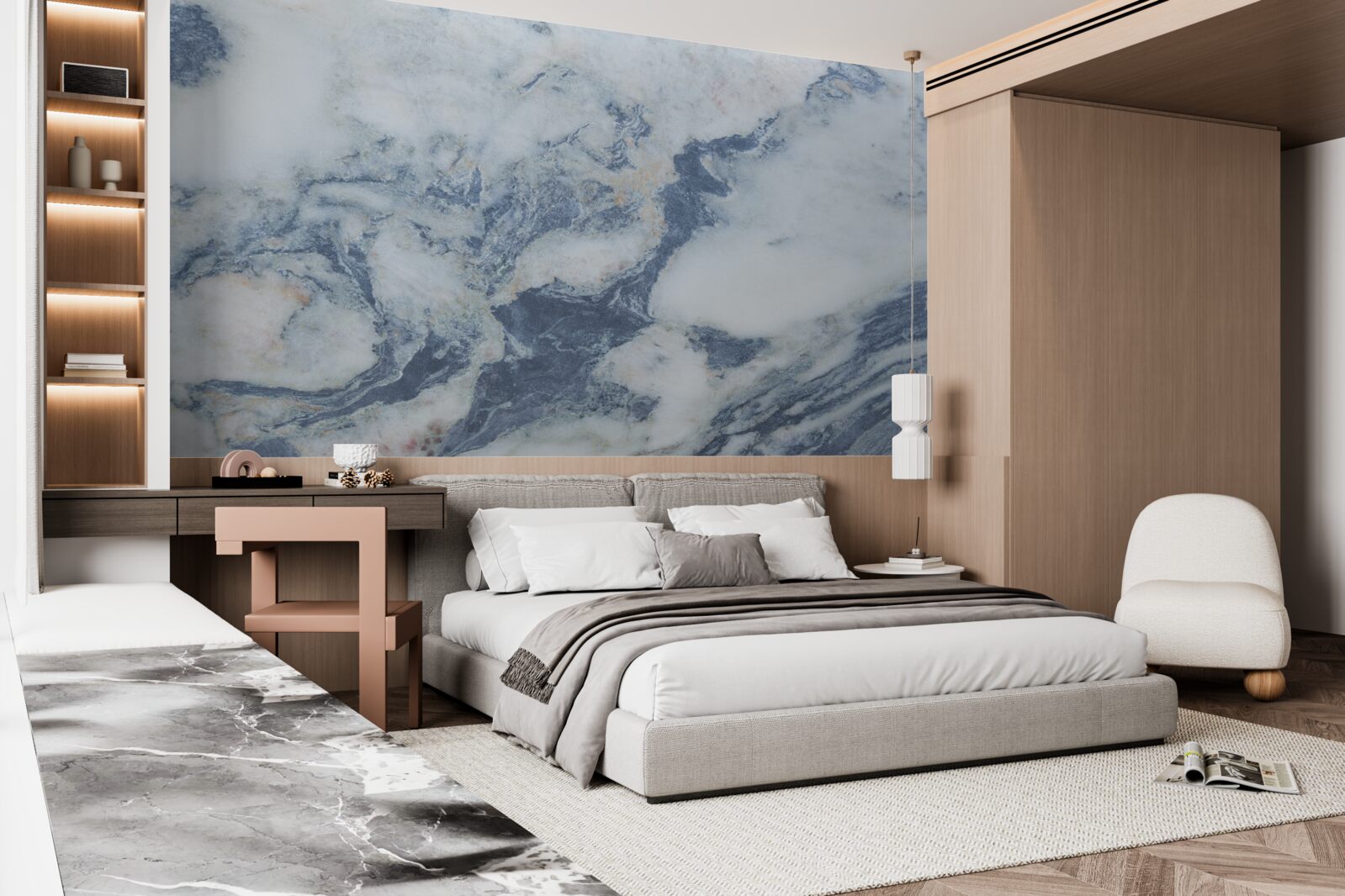 Fototapeta niebieskie tło marmuru