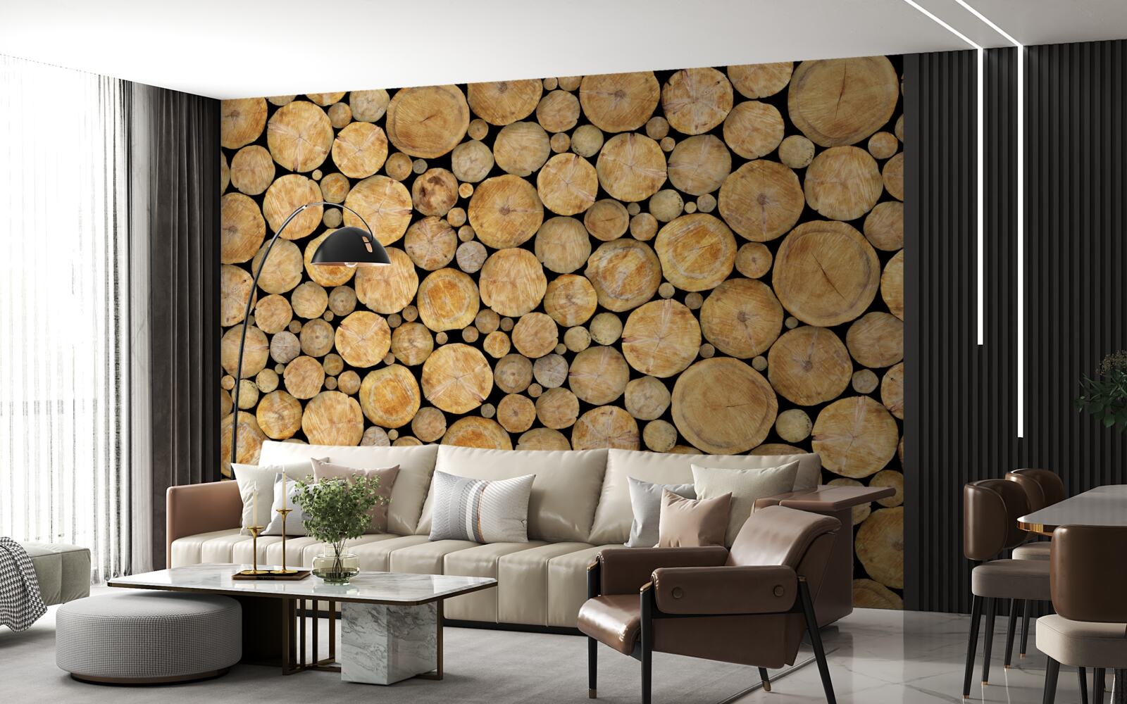 Fototapeta wycięto znaczną liczbę drzew