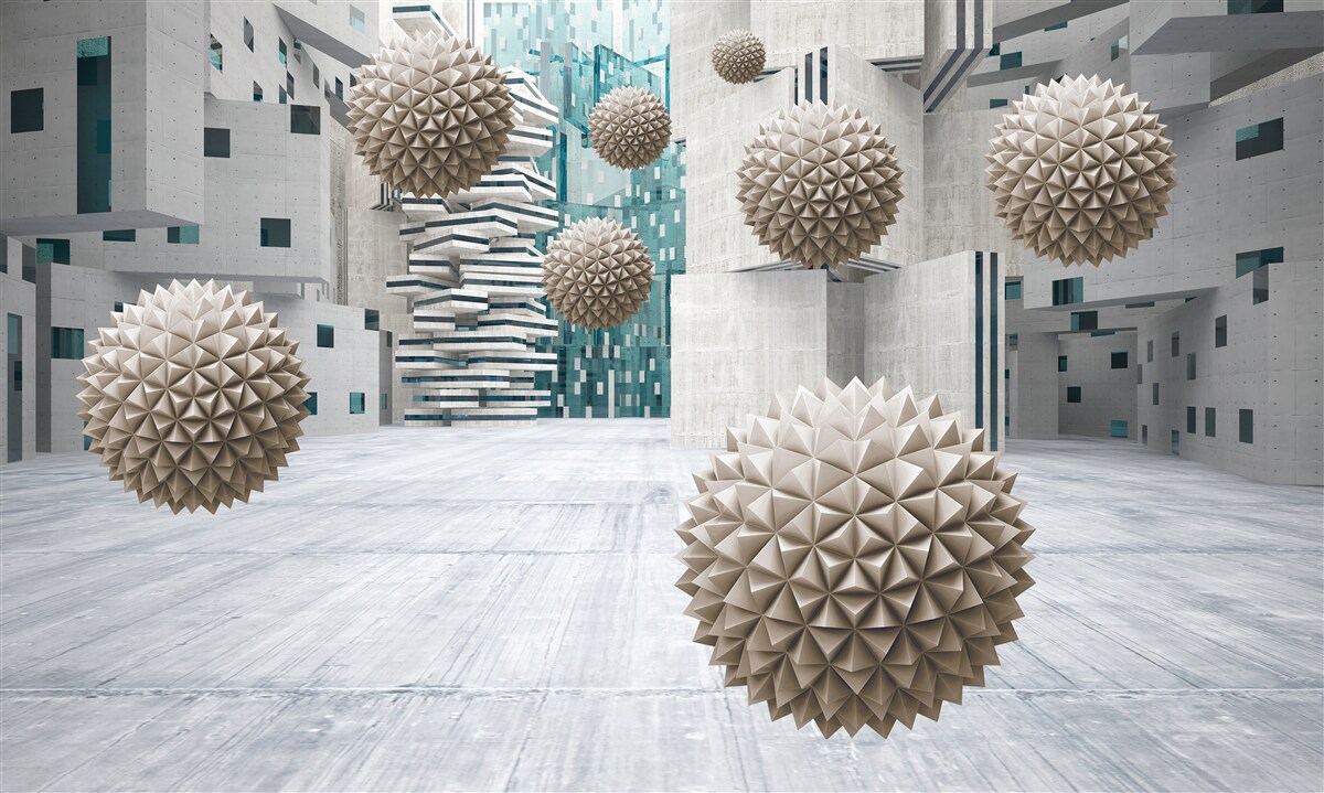 Fototapeta kulki unoszące się w brązie