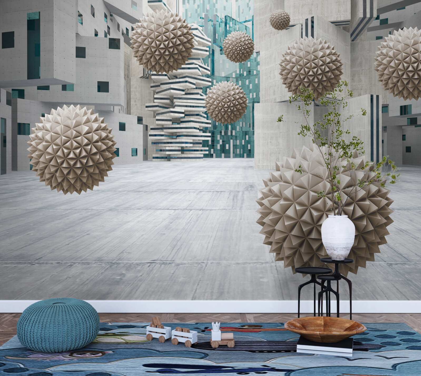 Fototapeta kulki unoszące się w brązie