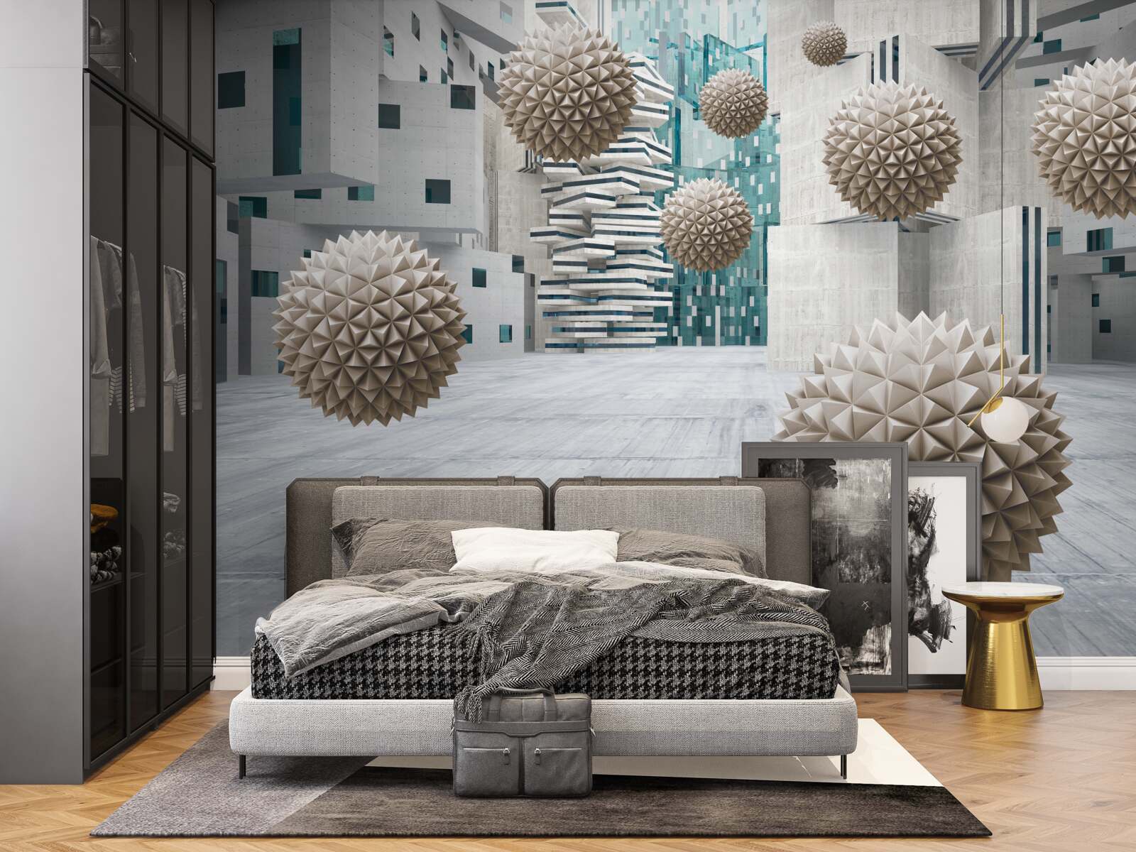 Fototapeta kulki unoszące się w brązie