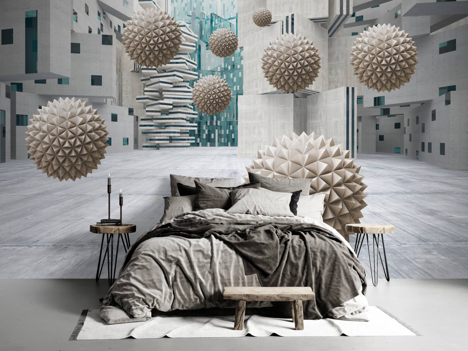 Fototapeta kulki unoszące się w brązie