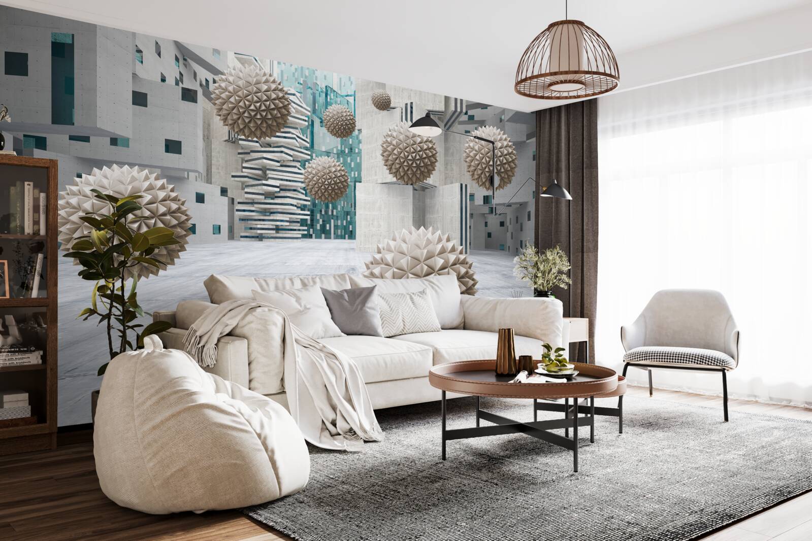 Fototapeta kulki unoszące się w brązie