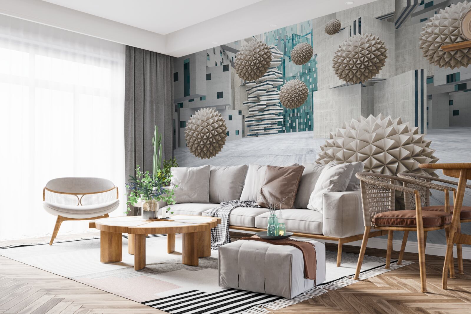 Fototapeta kulki unoszące się w brązie