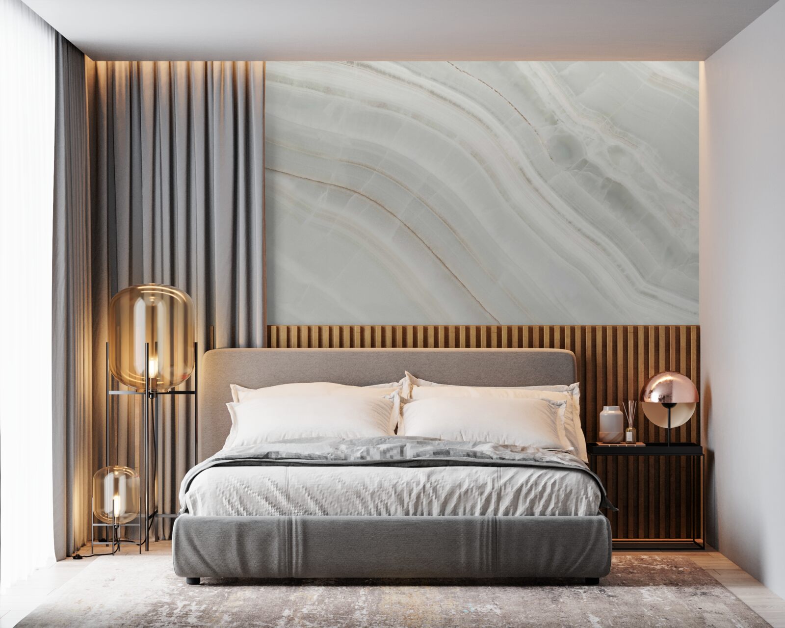 Fototapeta cienki szary beżowy krój