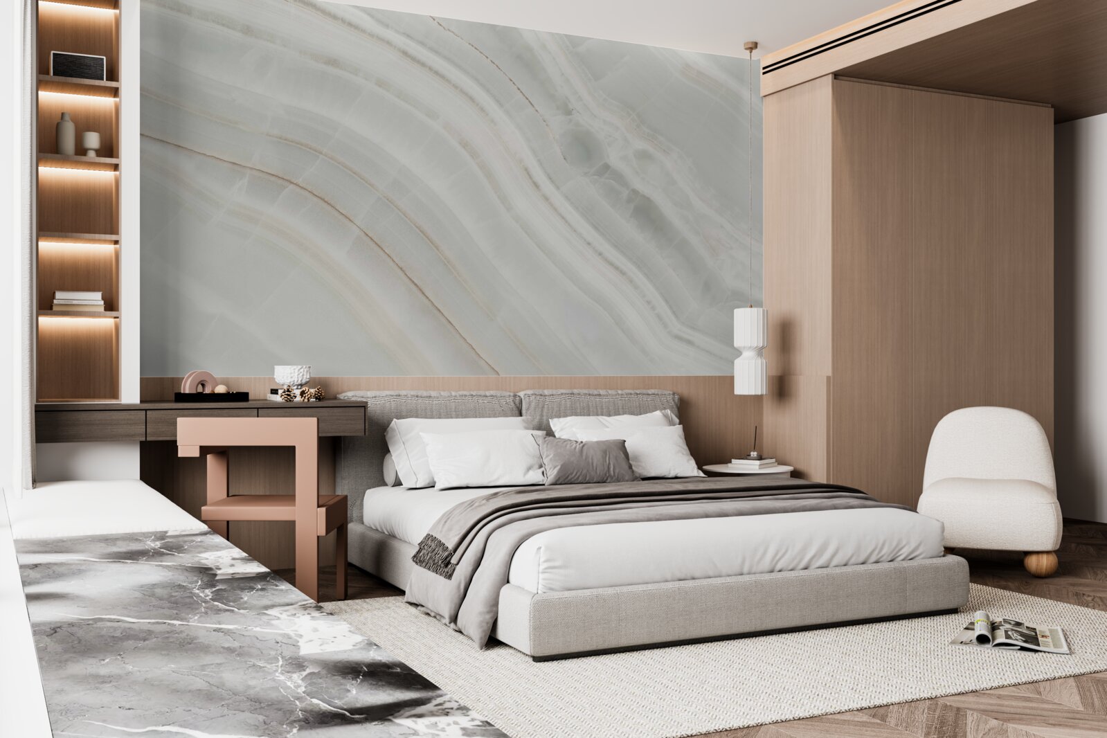 Fototapeta cienki szary beżowy krój