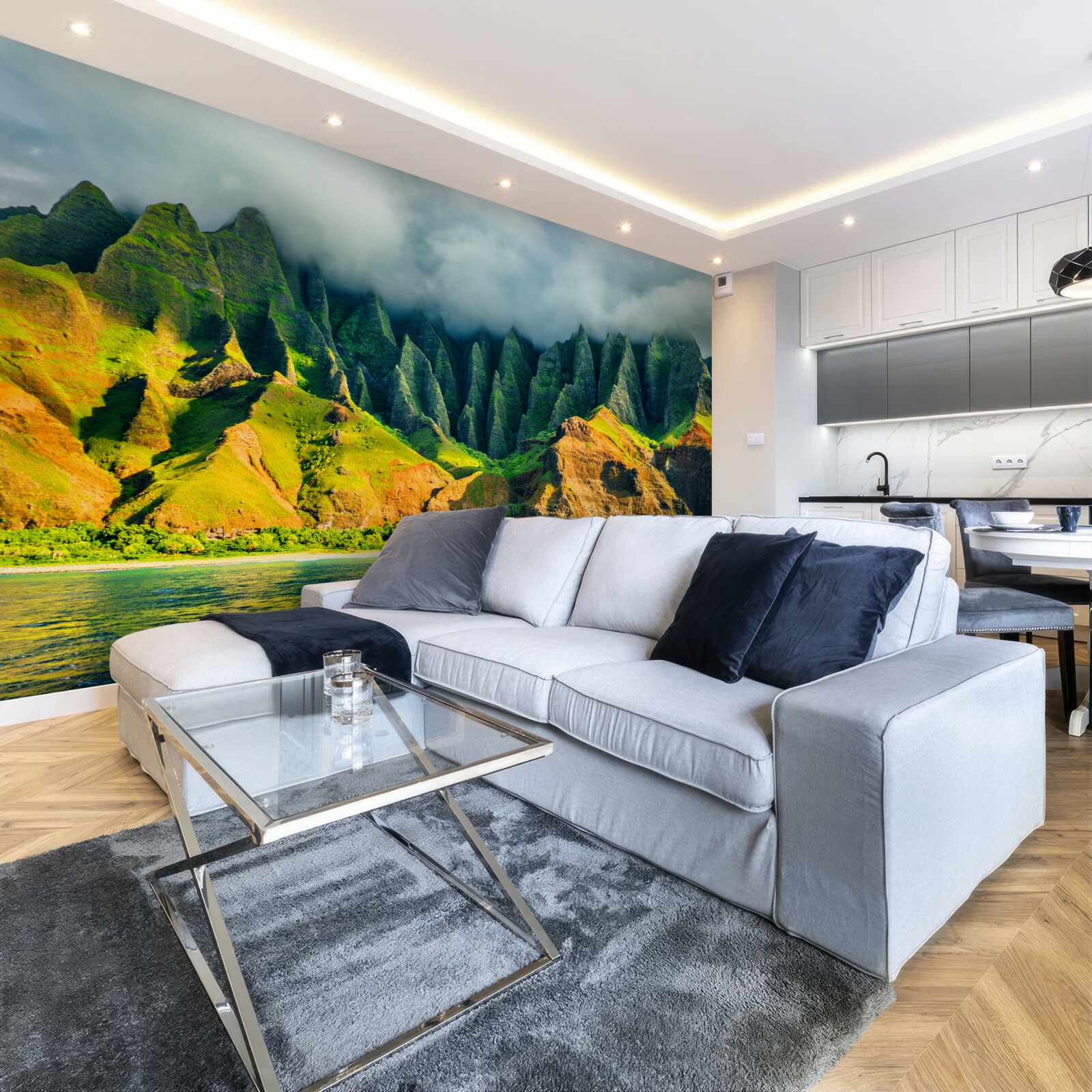 Fototapeta widoki na górskie jezioro są pełne kolorów