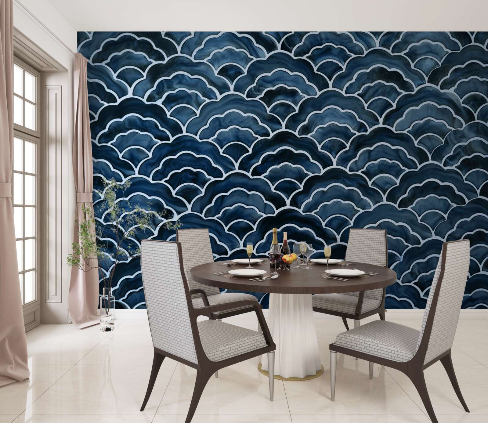 Fototapeta nocne fale morskie płyną płynnie