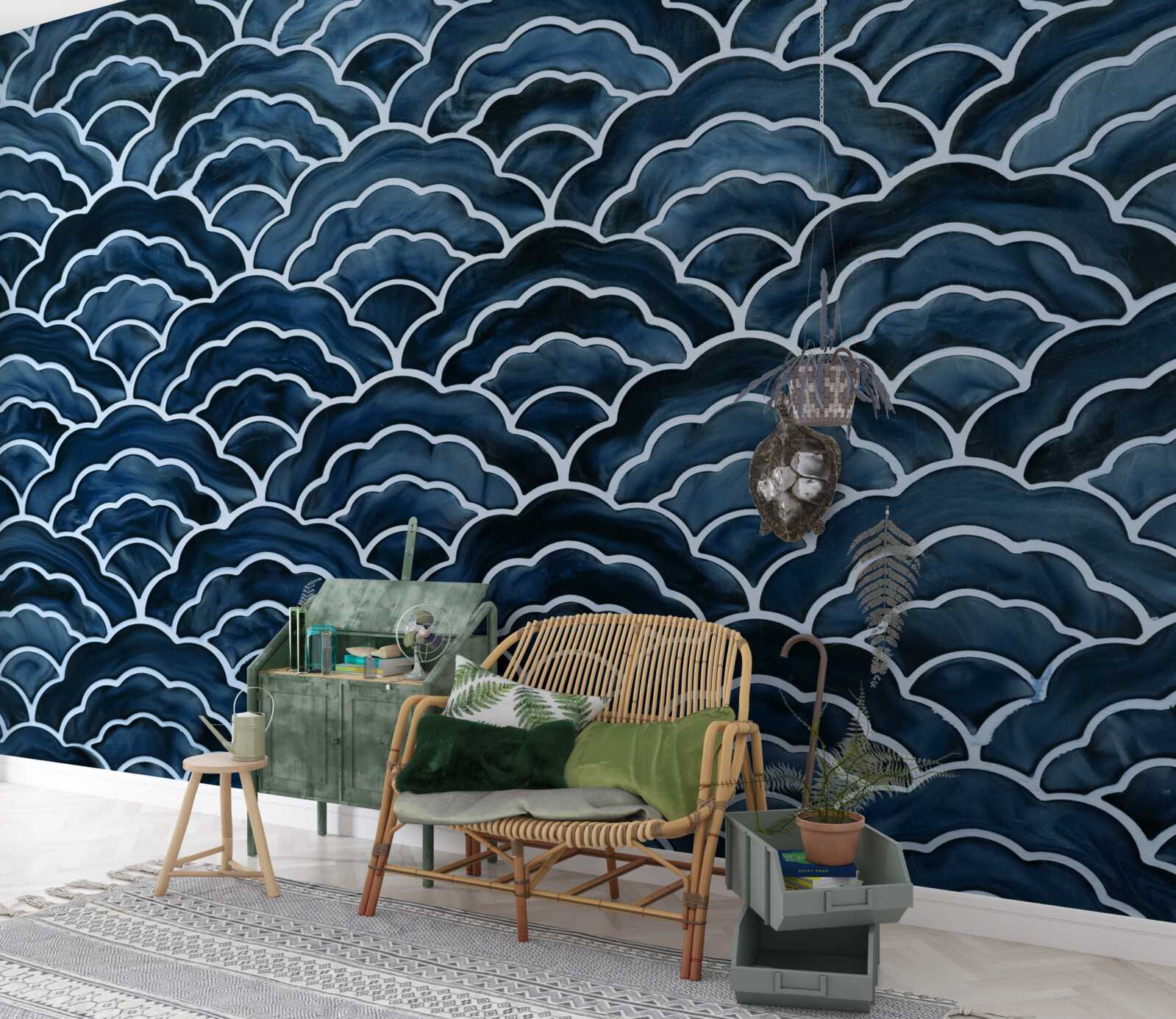 Fototapeta nocne fale morskie płyną płynnie