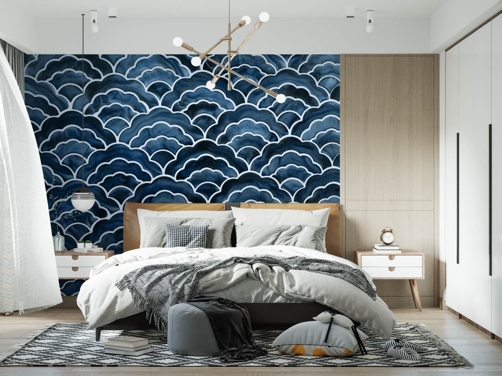 Fototapeta nocne fale morskie płyną płynnie