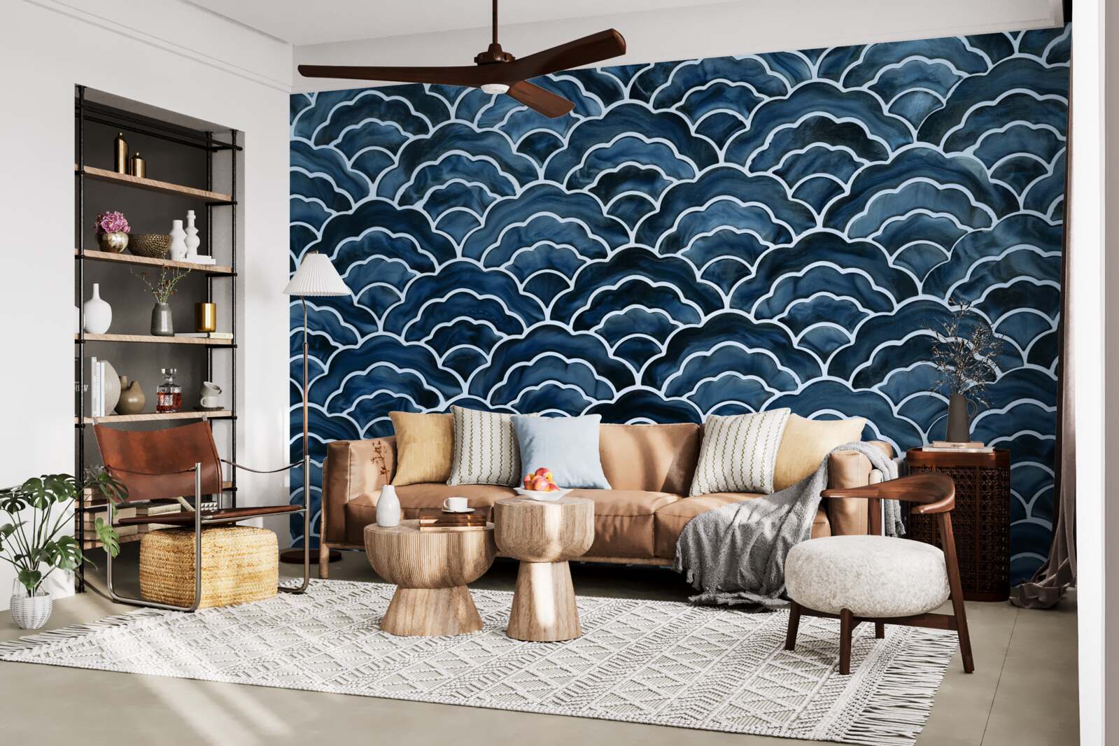 Fototapeta nocne fale morskie płyną płynnie