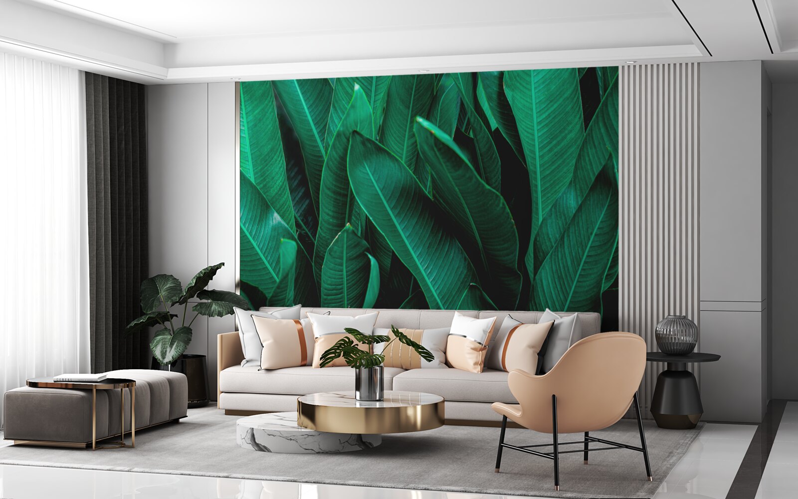 Fototapeta paproć o jasnym szmaragdowym odcieniu