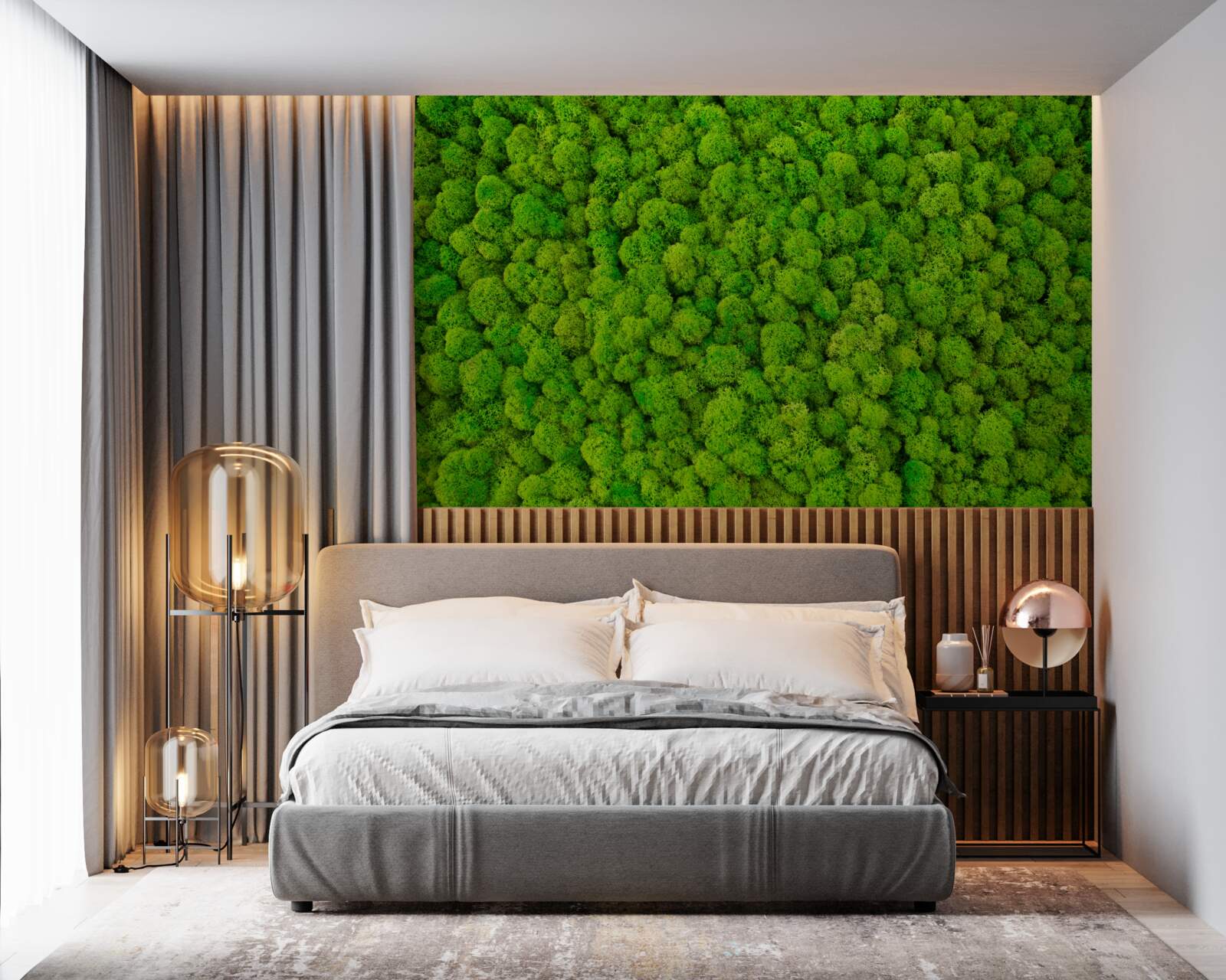 Fototapeta gęste wierzchołki zielonych leśnych gigantów