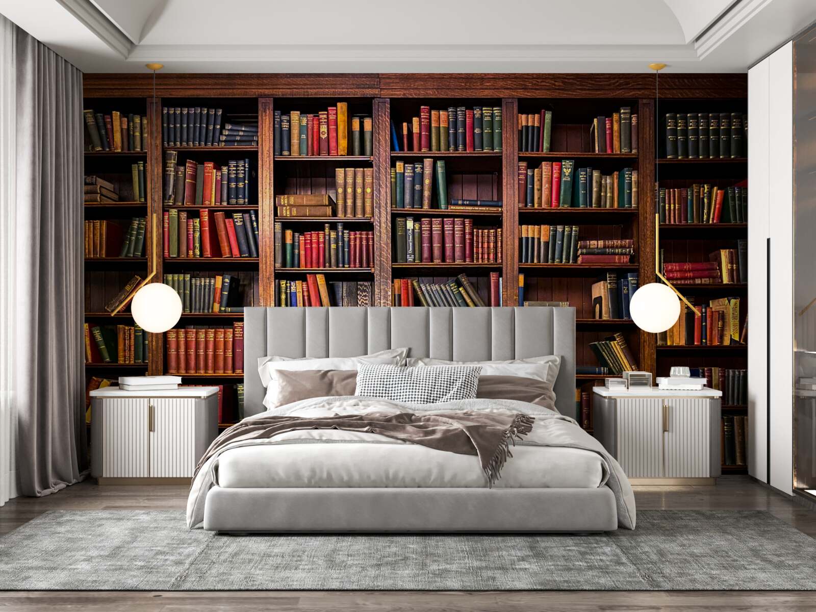 Fototapeta bogata biblioteka z książkami