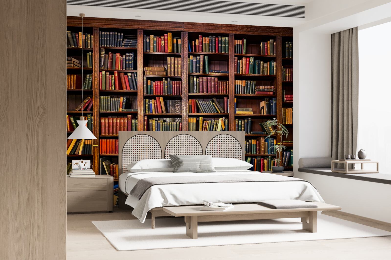 Fototapeta bogata biblioteka z książkami