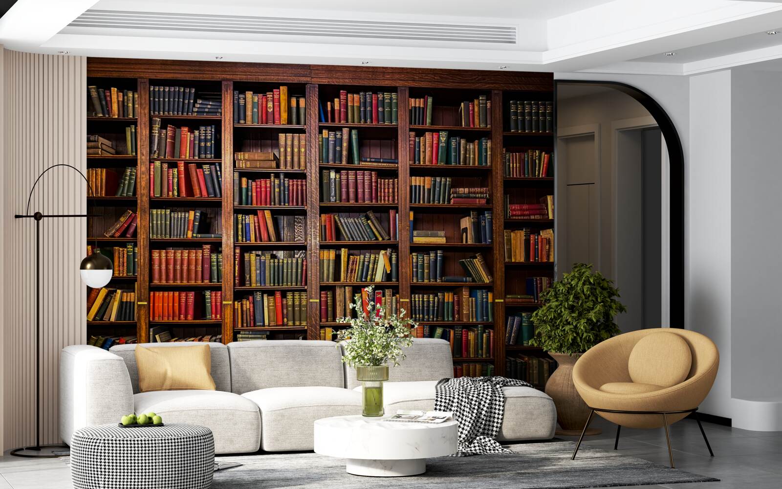 Fototapeta bogata biblioteka z książkami