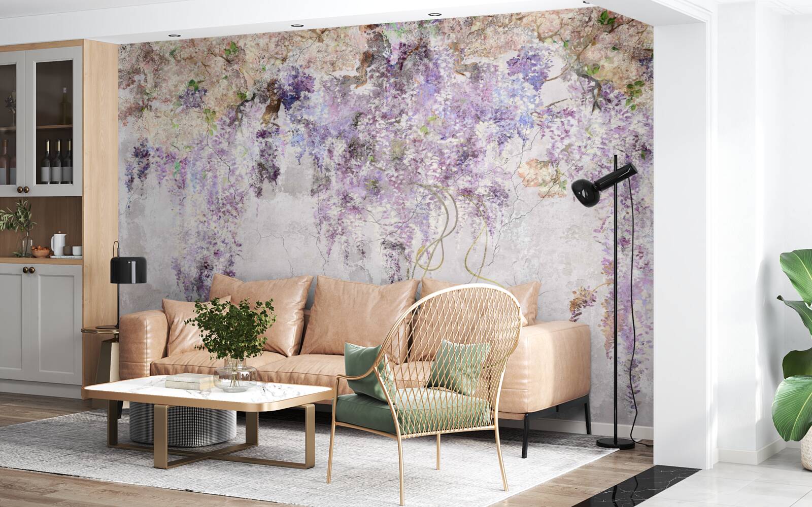 Fototapeta jesienne kwiaty spadają