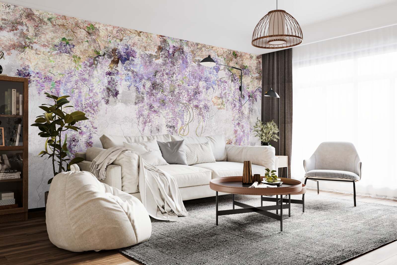 Fototapeta jesienne kwiaty spadają