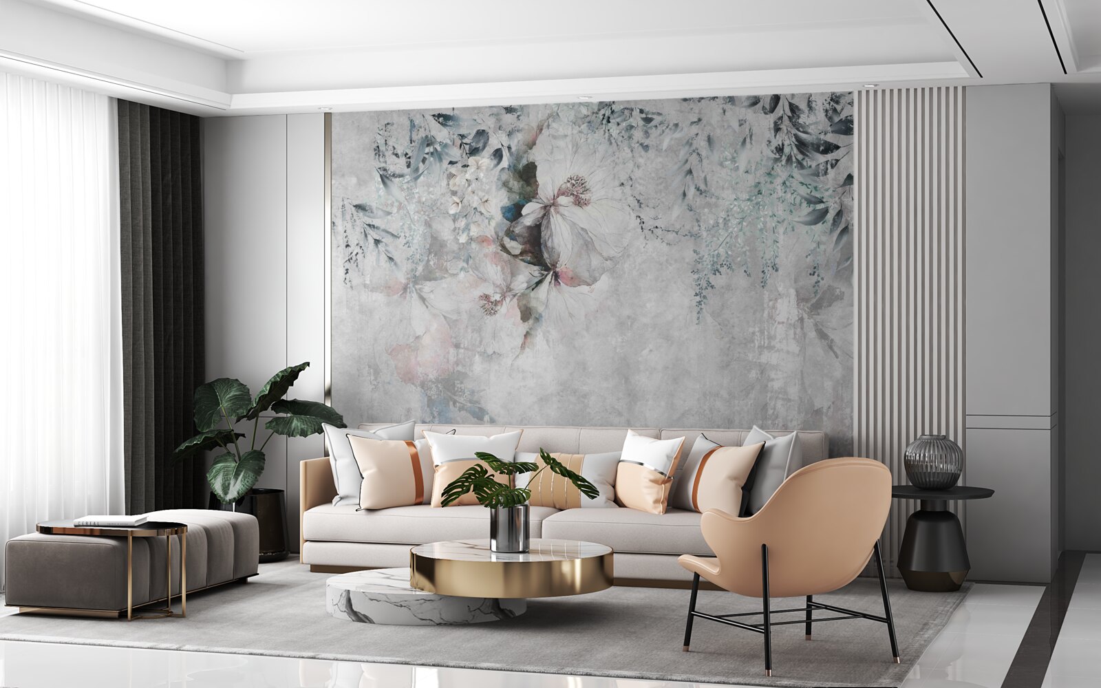 Fototapeta irysy są szare na tle tego samego odcienia