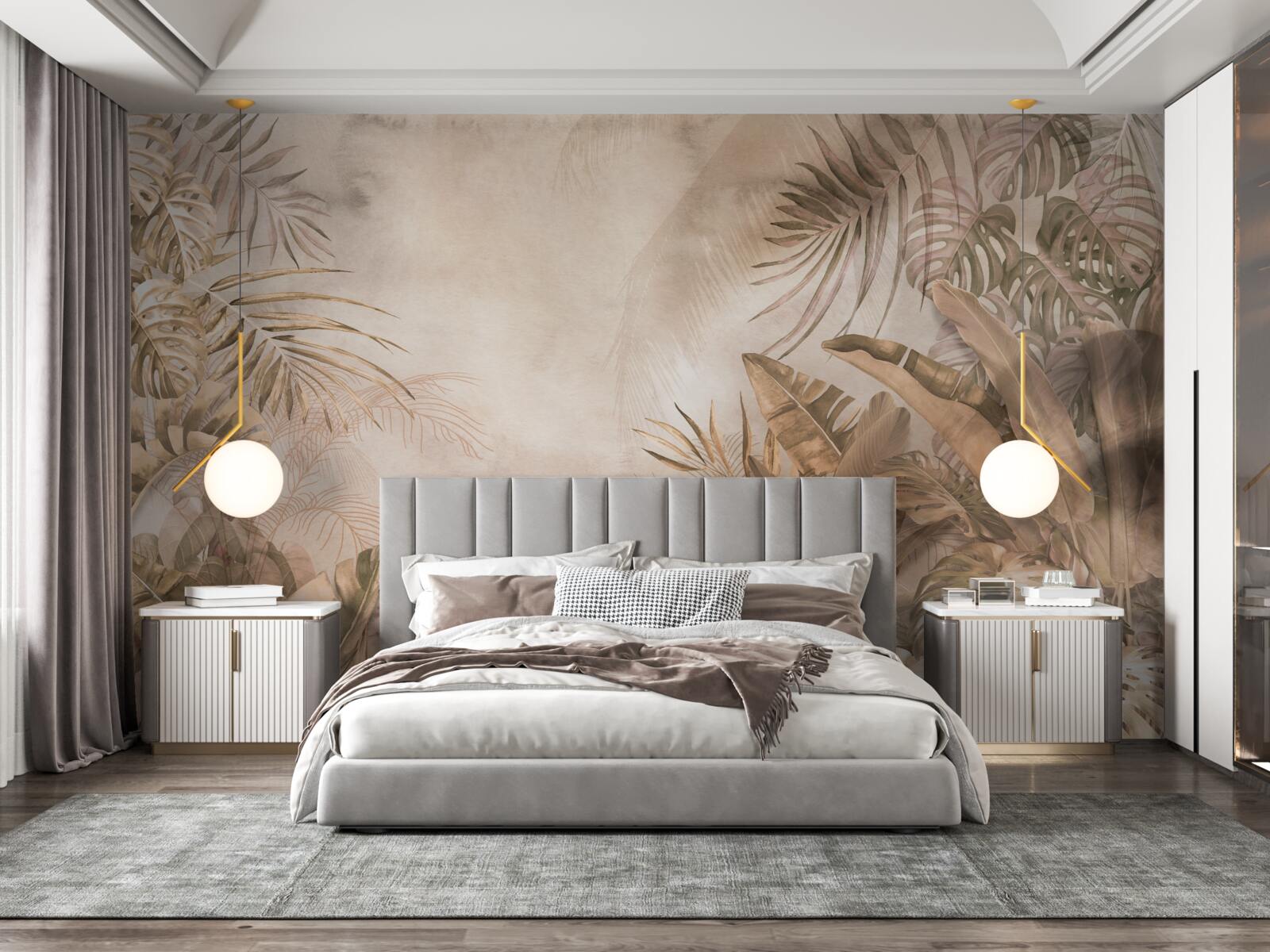 Fototapeta monstera i palmy rosną w lasach tropikalnych