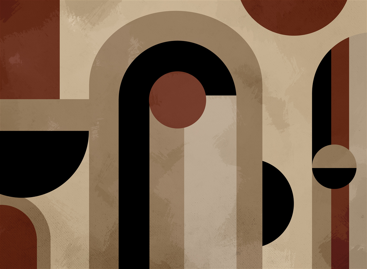 Fototapeta brązowe odcienie abstrakcyjnych kształtów