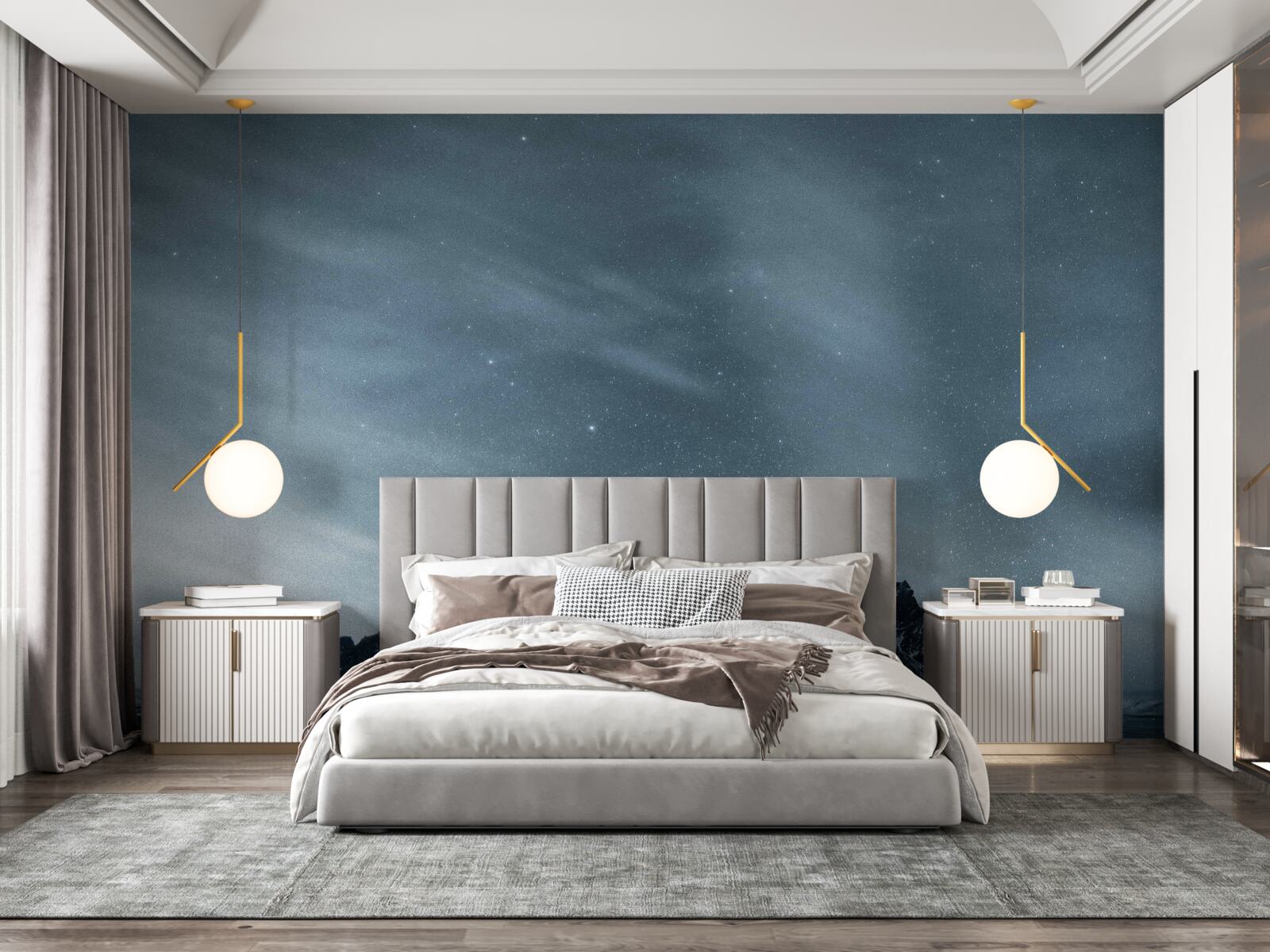 Fototapeta gwiaździste białe noce na antarktydzie