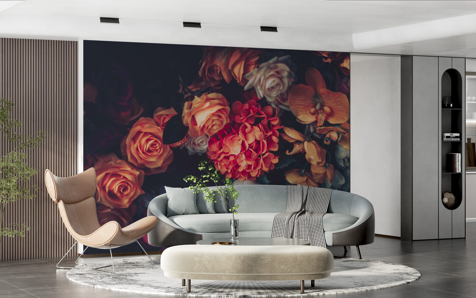 Fototapeta jesienna kompozycja kwiatowa w stylu vintage