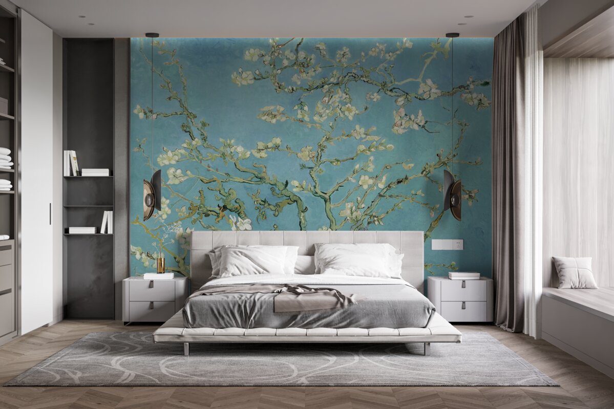 Fototapeta Śnieżnobiała magnolia na tle lazurowego nieba