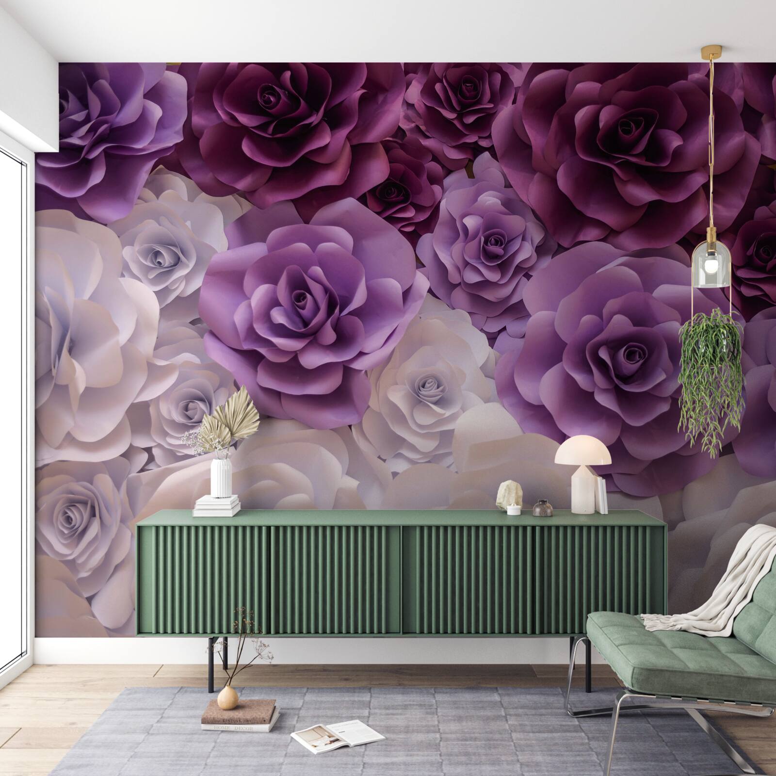 Fototapeta kompozycja stworzona z jedwabnych kwiatów