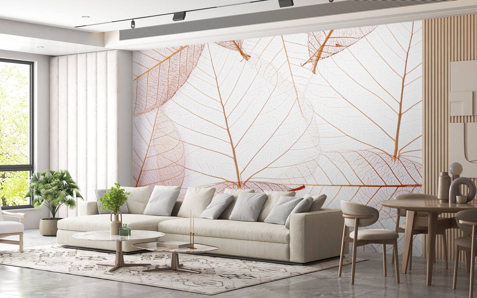 Fototapeta transparentne prześcieradła w delikatnym różowym odcieniu