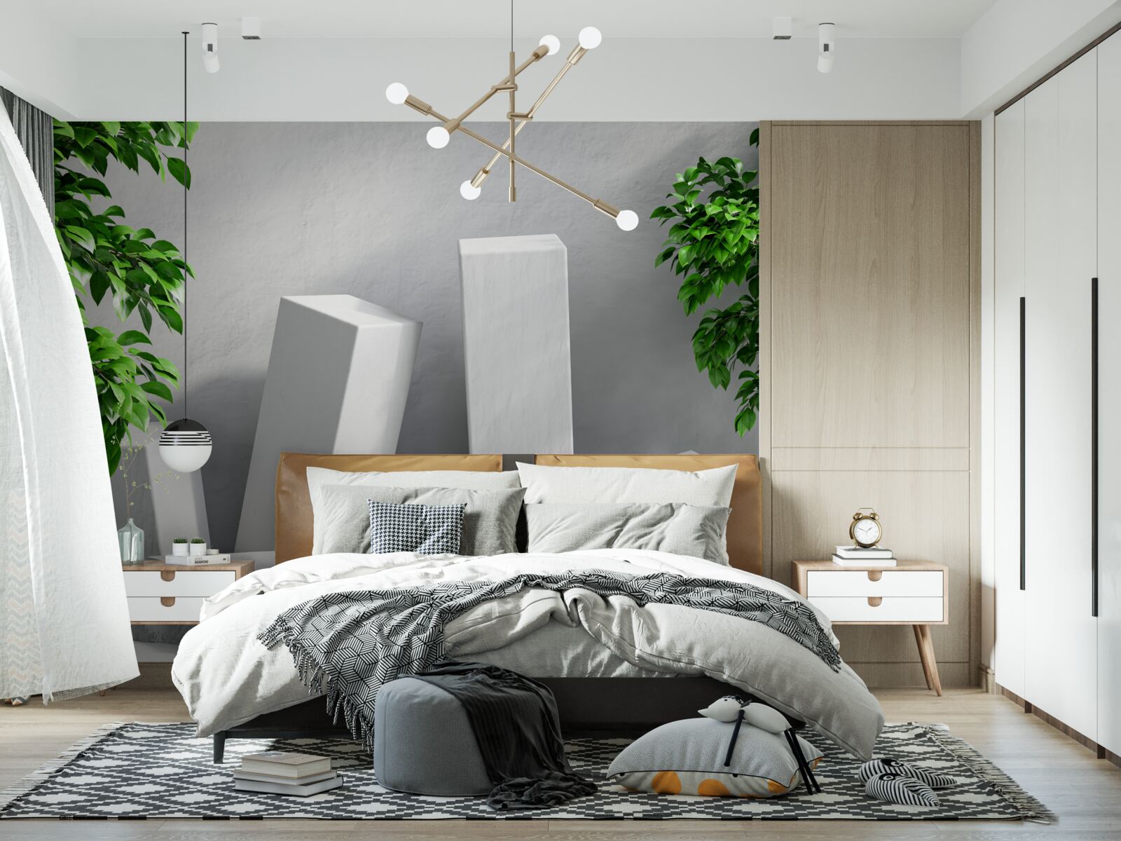 Fototapeta białe prostokątne kształty