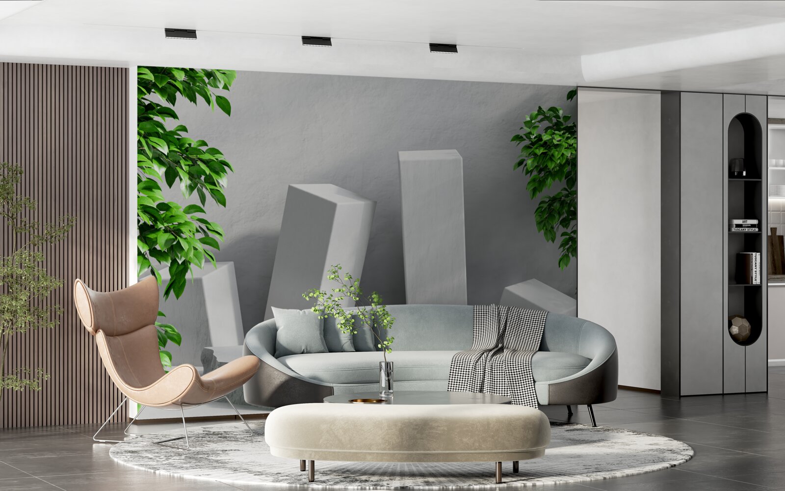 Fototapeta białe prostokątne kształty