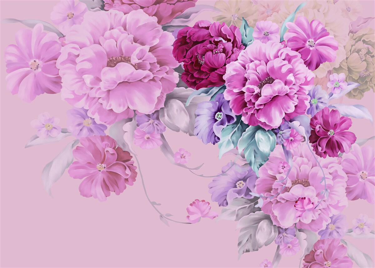 Fototapeta jesienny bukiet w odcieniach bzu