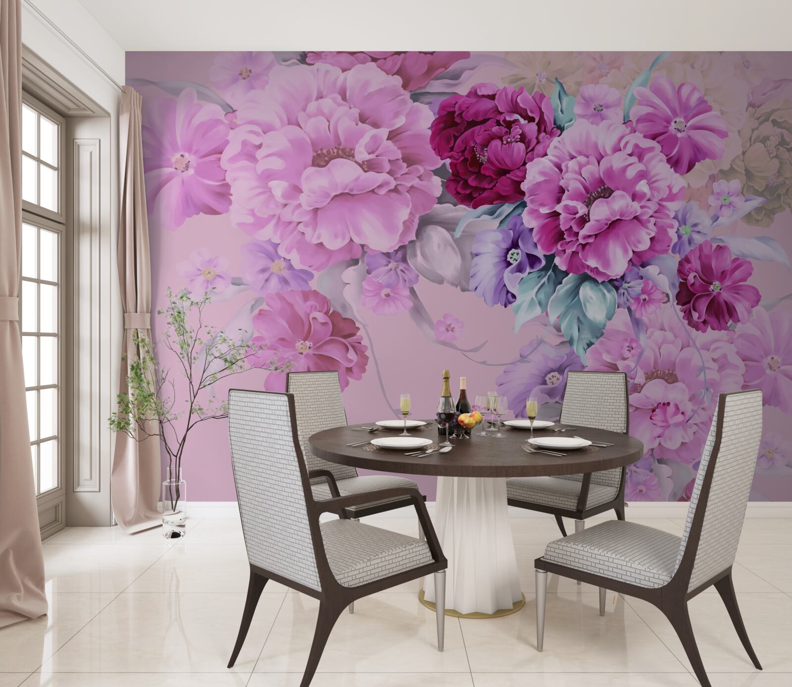 Fototapeta jesienny bukiet w odcieniach bzu