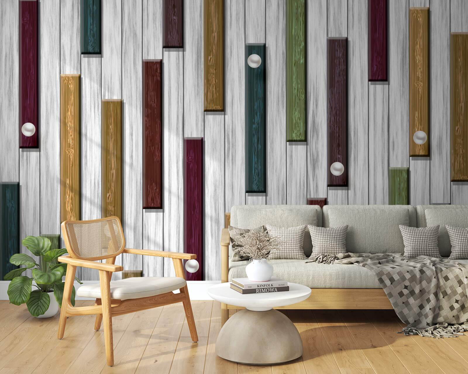 Fototapeta wielokolorowe paski na szarym tle