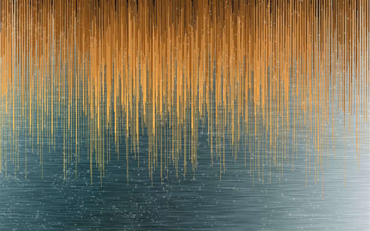 Fototapeta gałęzie wierzby w jesiennym stroju nad powierzchnią wody