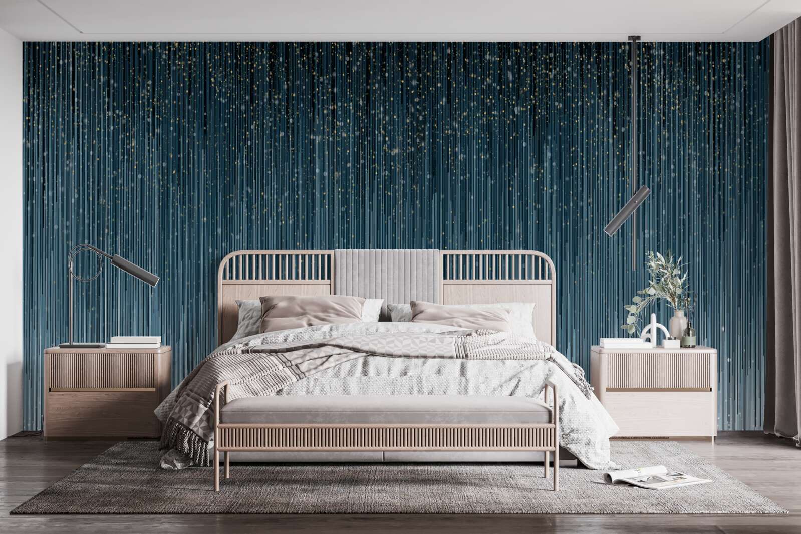 Fototapeta w nocy intensywny deszcz