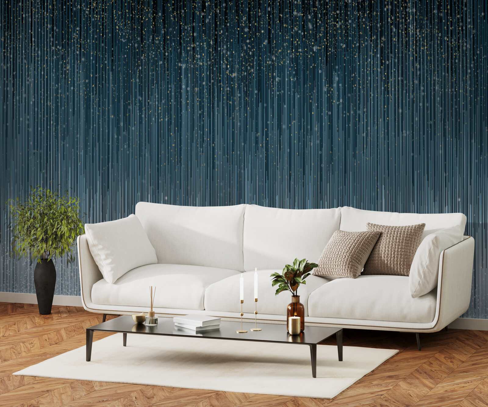 Fototapeta w nocy intensywny deszcz