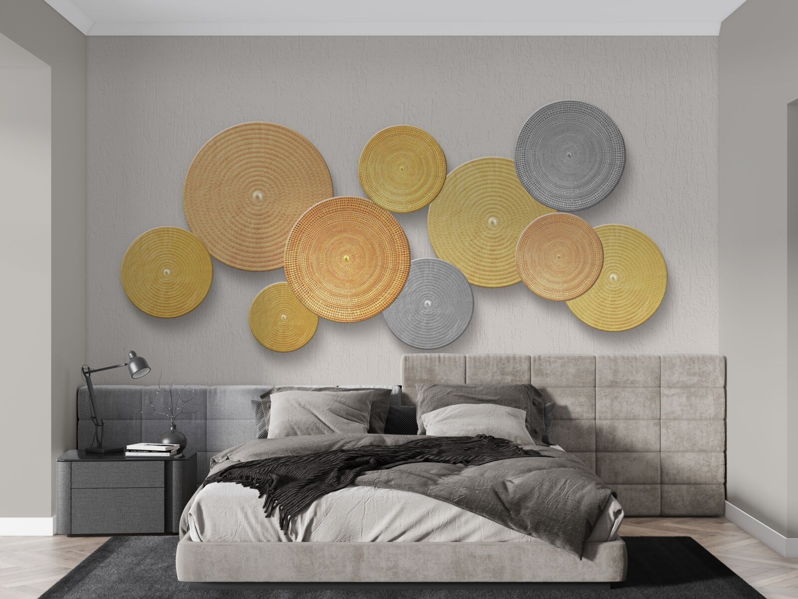 Fototapeta plasterki drewna w różnych kolorach