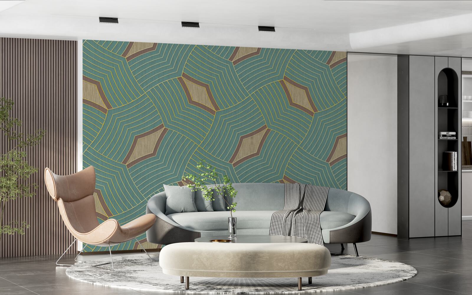 Fototapeta spokojne kontury na lazurowym tle