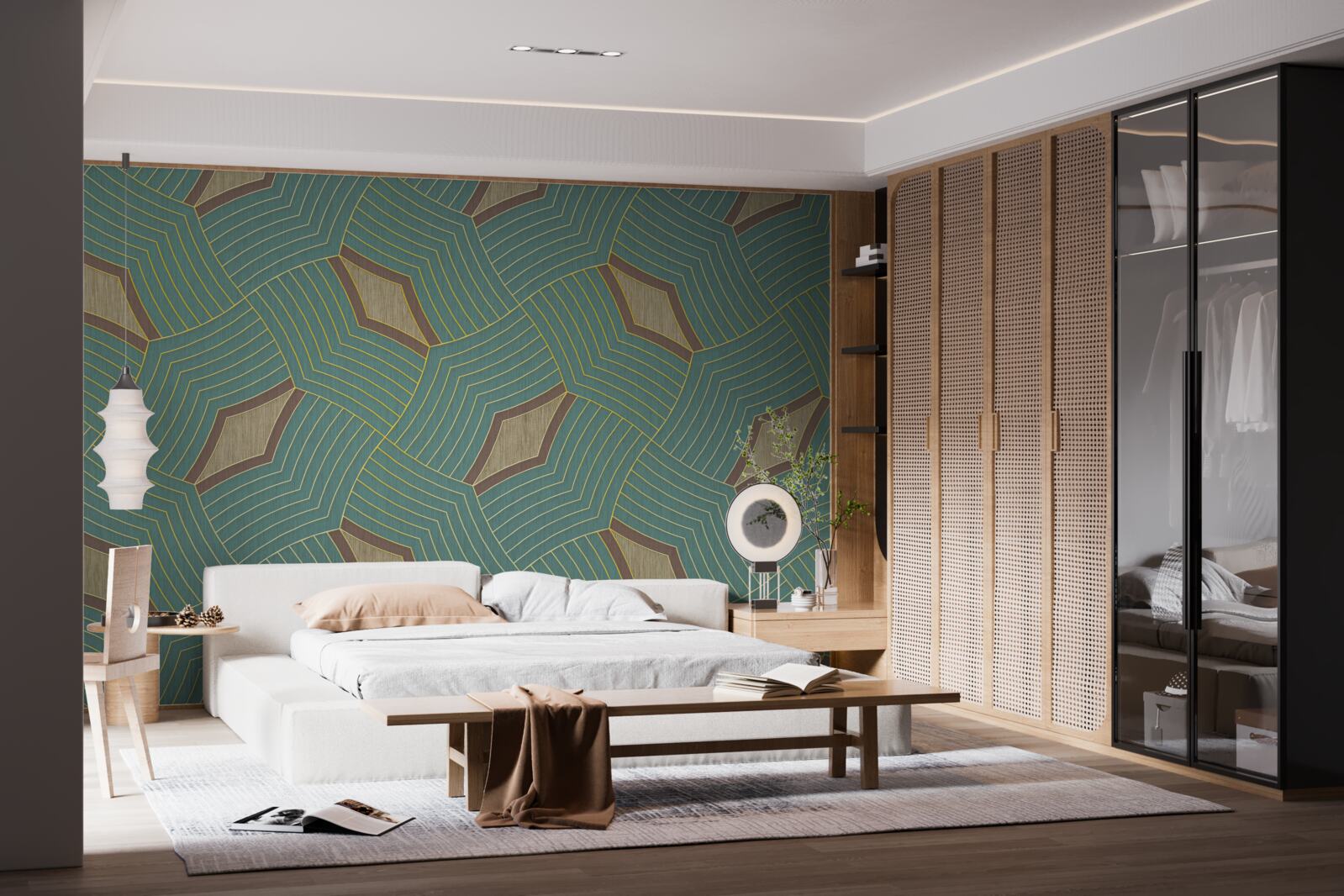 Fototapeta spokojne kontury na lazurowym tle