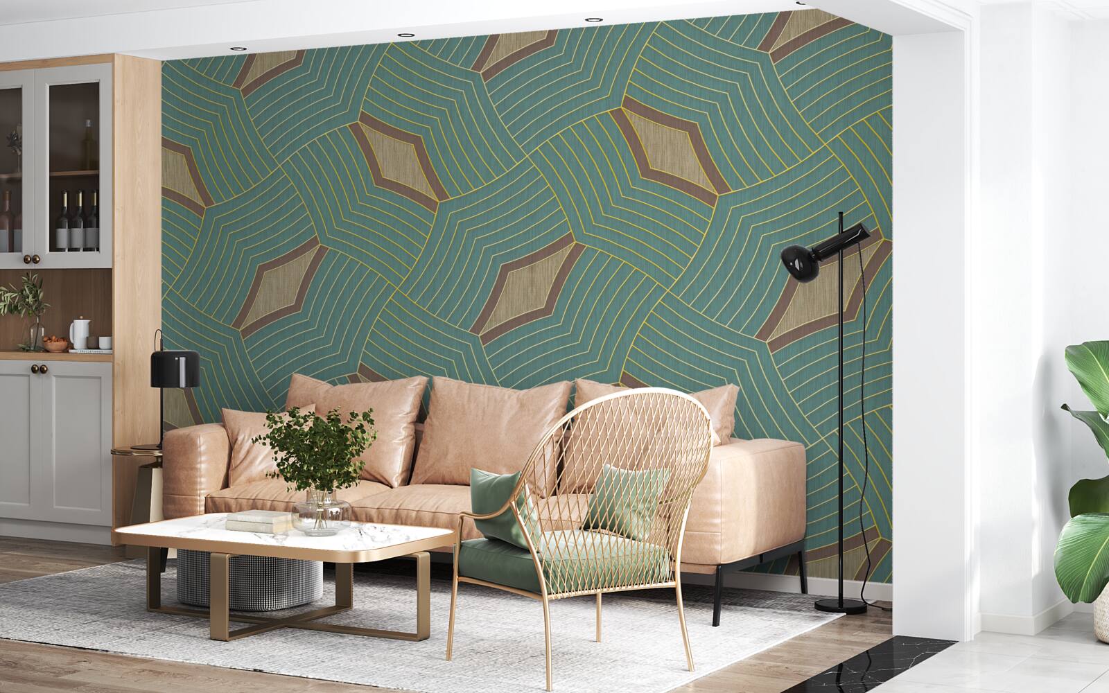 Fototapeta spokojne kontury na lazurowym tle