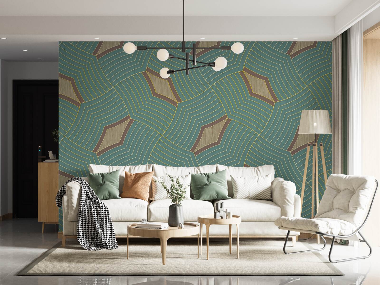 Fototapeta spokojne kontury na lazurowym tle