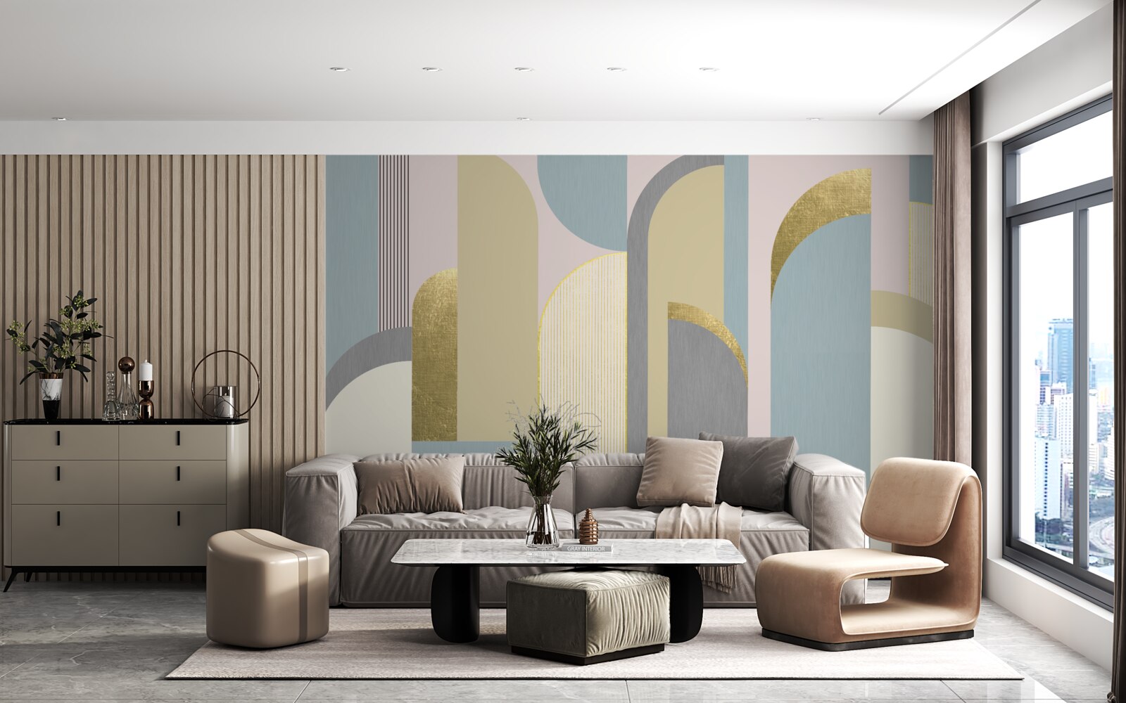 Fototapeta łuki o geometrycznych kształtach