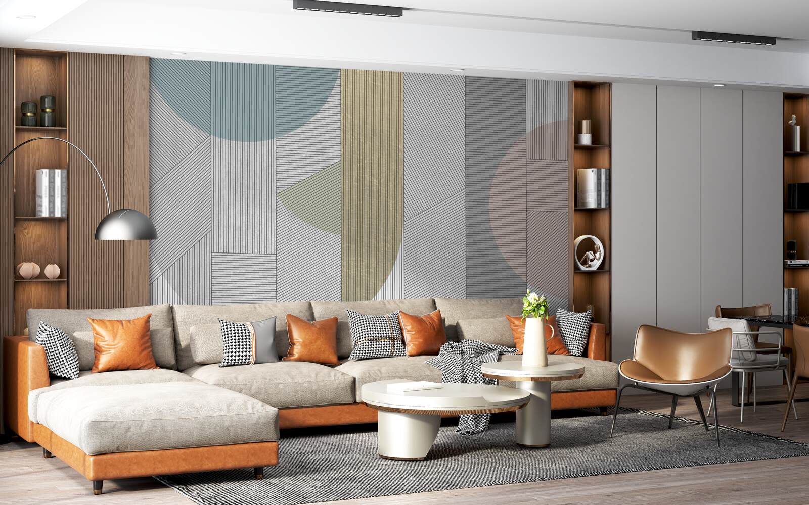 Fototapeta mieszana kolejność linii pionowych i poziomych