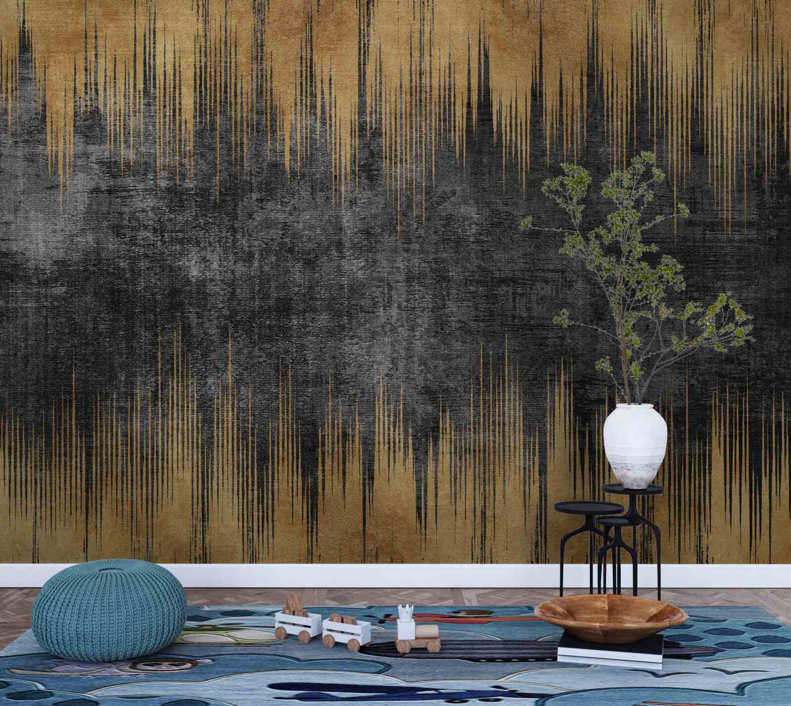 Fototapeta czarno-złote paski