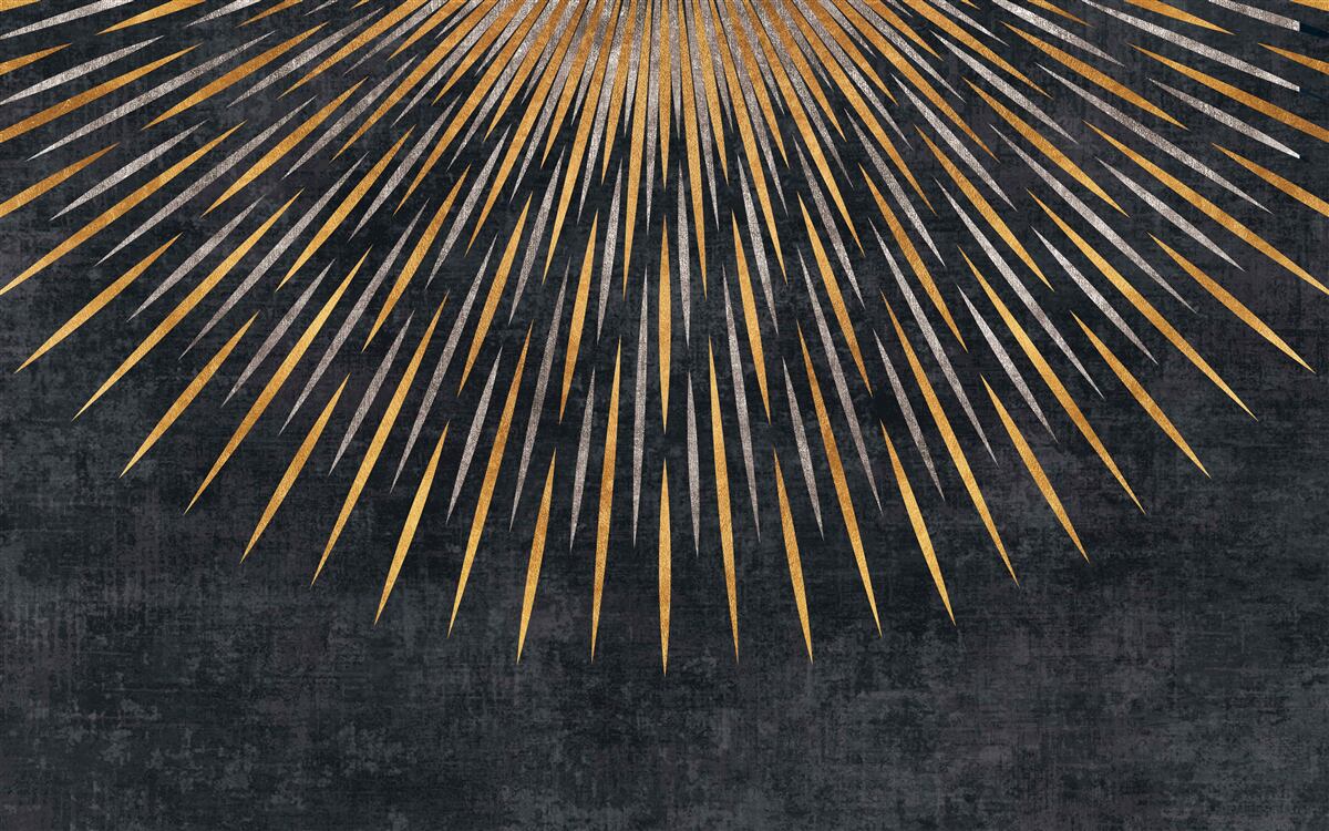 Fototapeta promienie słońca na ciemnym tle